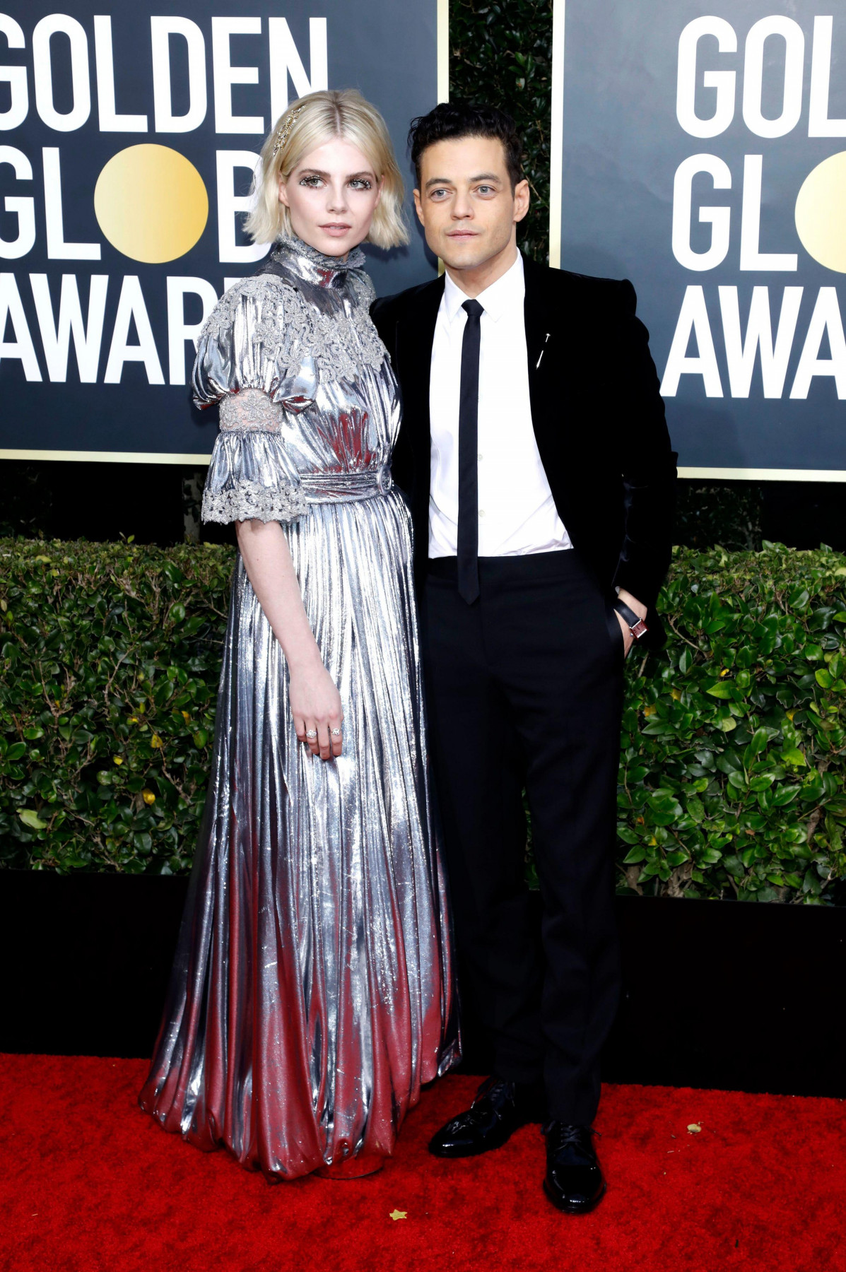 Rami Malek and Lucy Boynton Golden Globes 2020