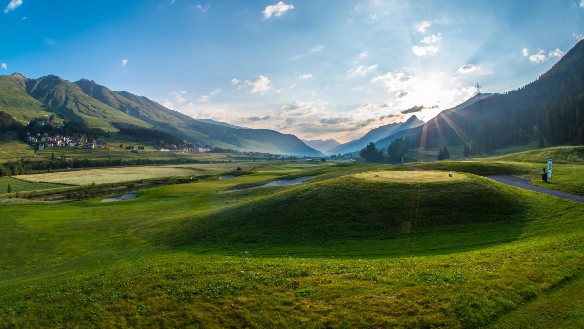 A view across the Zuoz-Madulain course at Engadin Golf Club