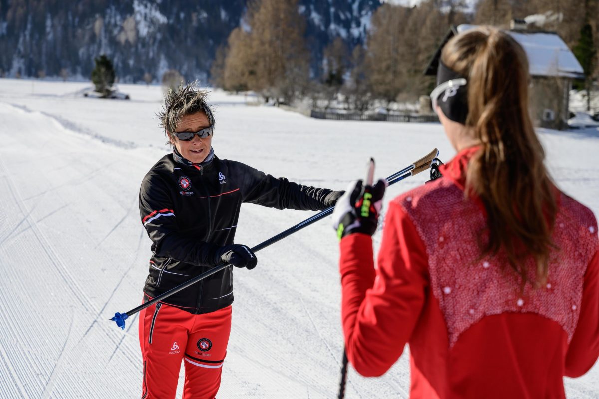 Cross-country skiing in St. Moritz
