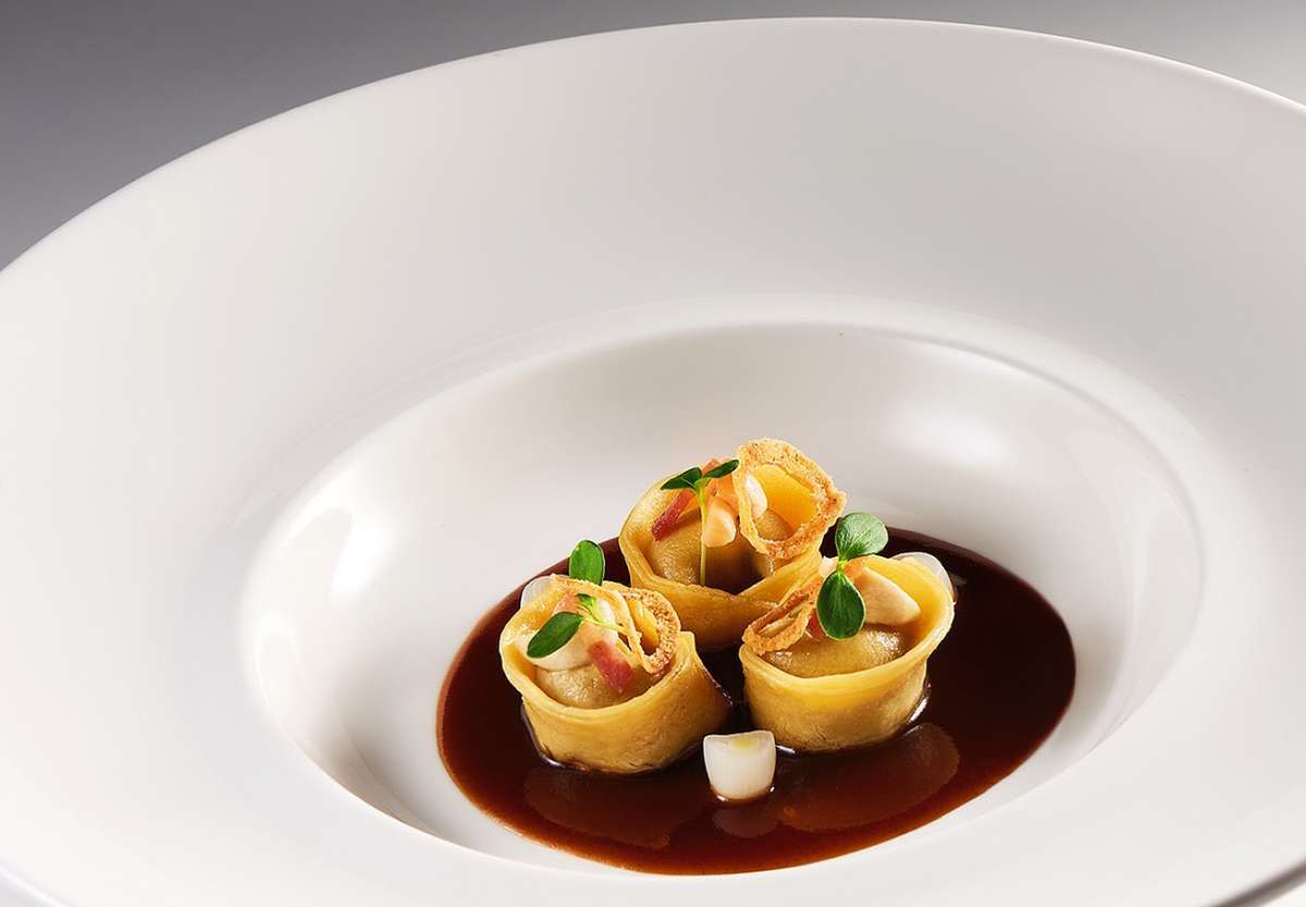 Braised veal tortellini by Maxime Luvara, Executive Chef, Badrutt's Palace Hotel