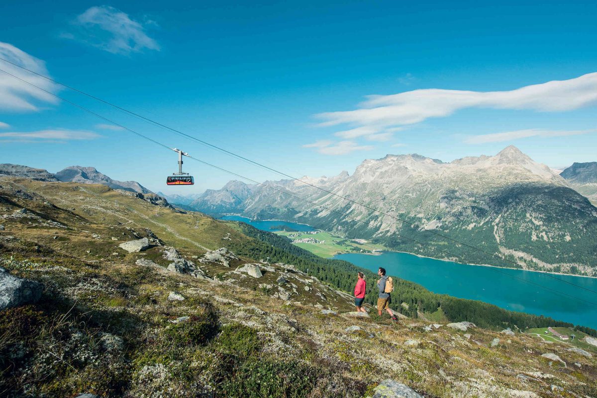 Hiking in the Corvatsch