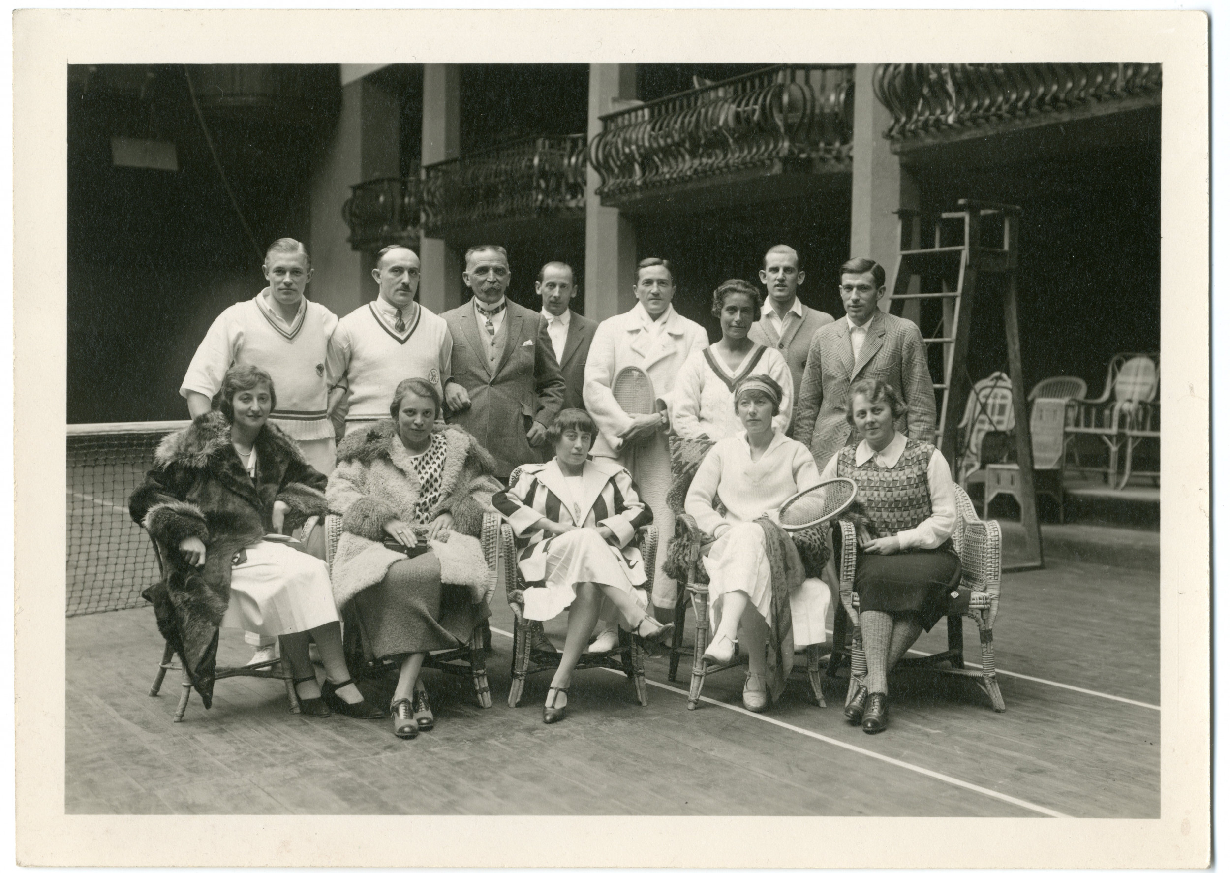 Historic tennis picture at Badrutt's Palace Hotel
