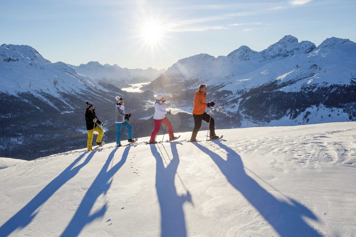 Schneeschuhwandern in St. Moritz