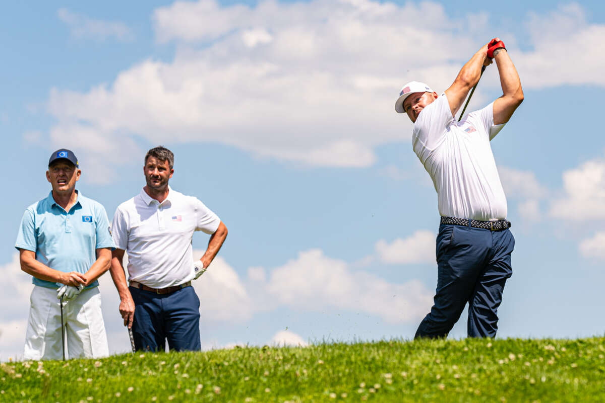 Team USA-Spieler am St. Moritz Celebrity Golf Cup, Engadine Golf Club