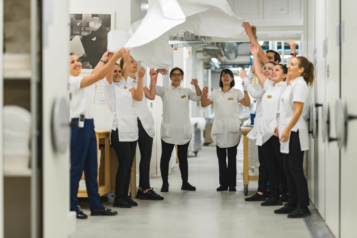 Hotel laundry team 