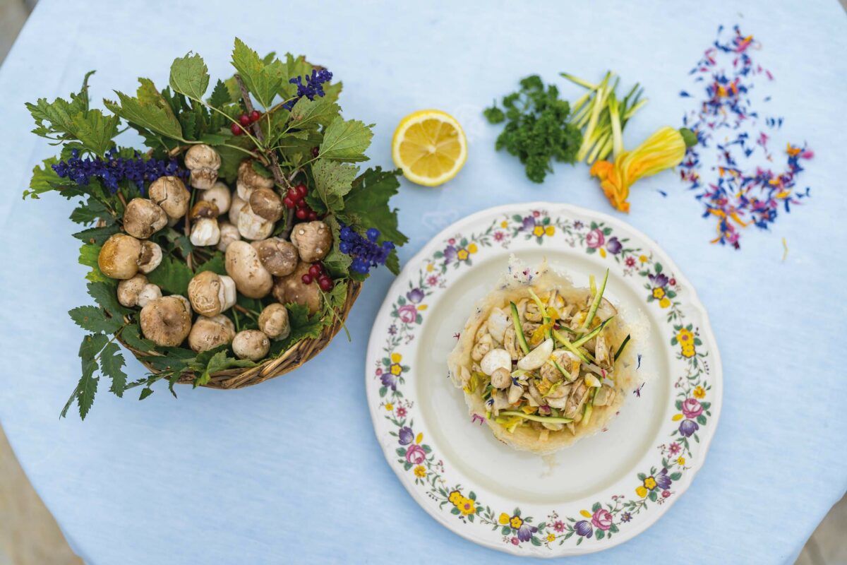 A colourful meal on a table