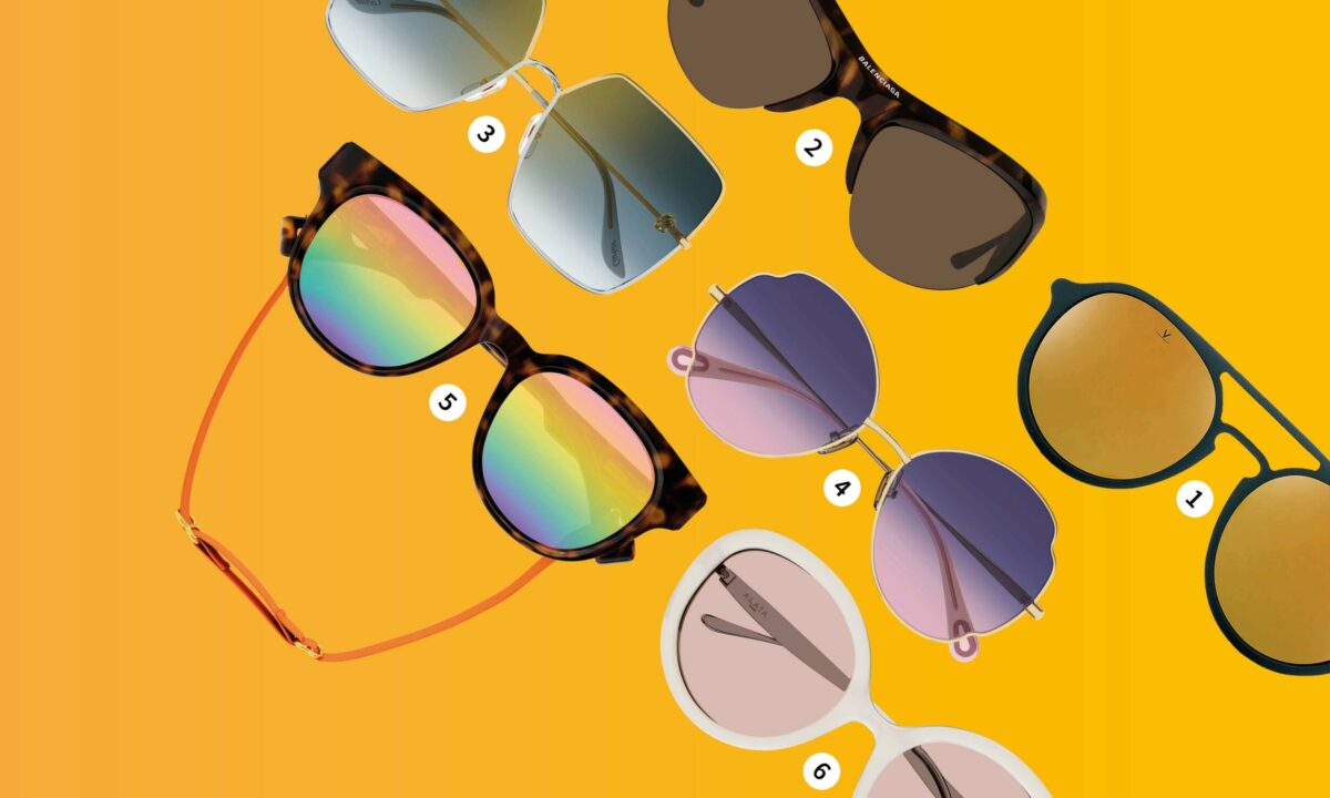 Six pairs of designer sunglasses