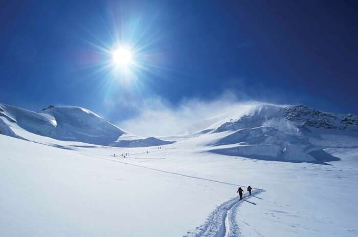 Ski tourers in the mountains