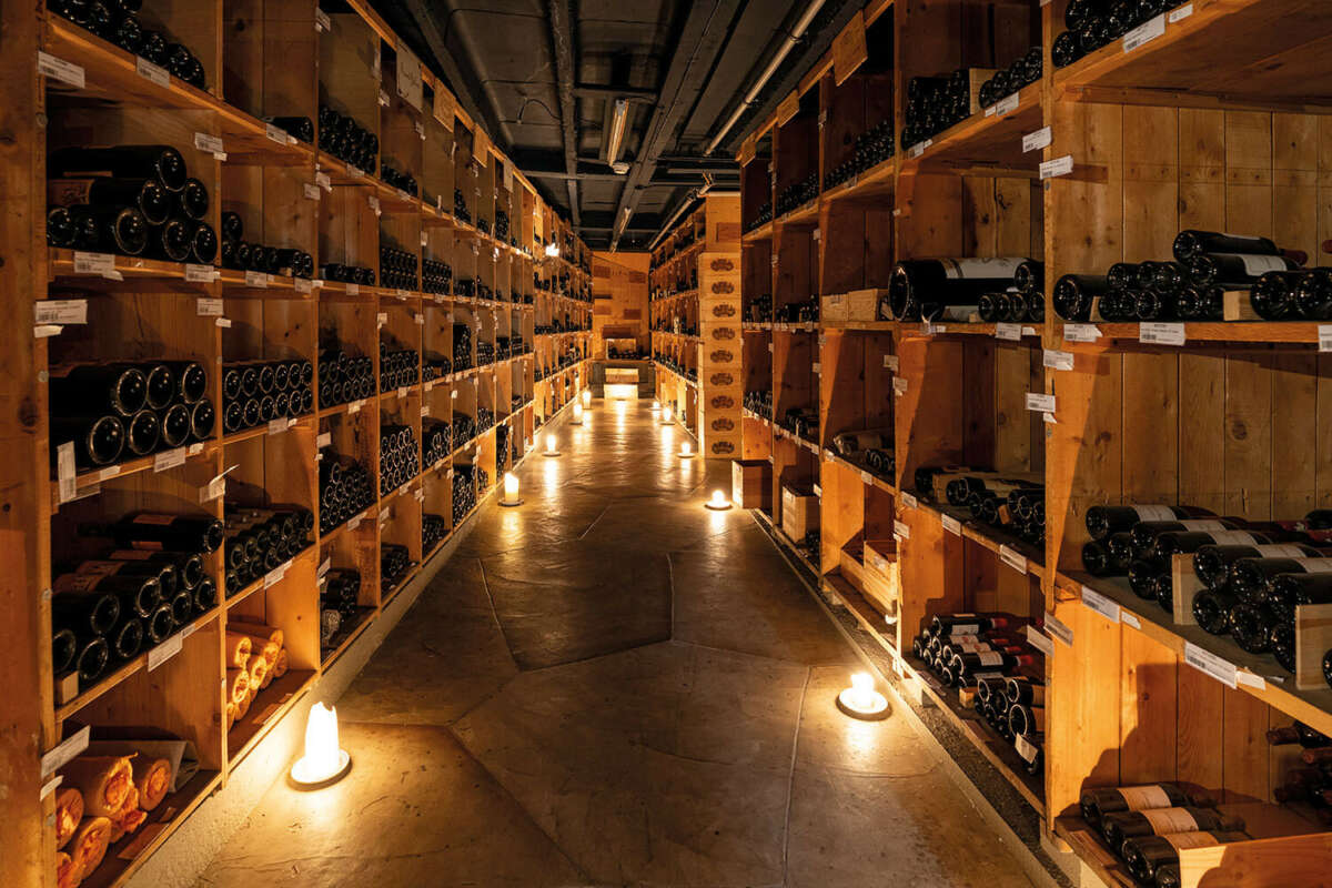 A wine cellar full of wine 